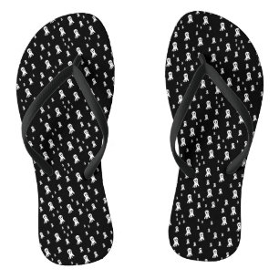 Spooky Gothic Ghost Illustration Jandals
