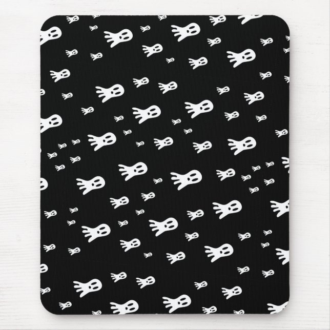 Spooky Gothic Ghost Illustration Mouse Pad (Front)