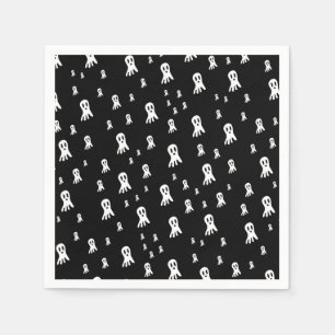 Spooky Gothic Ghost Illustration Napkin