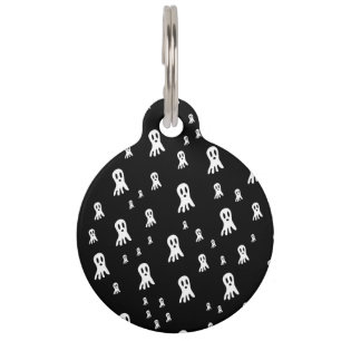 Spooky Gothic Ghost Illustration Pet Tag