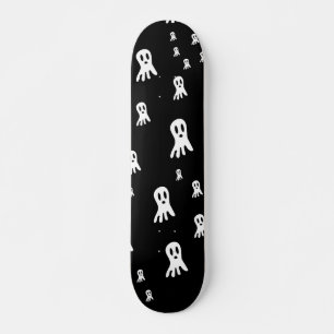 Spooky Gothic Ghost Illustration Skateboard