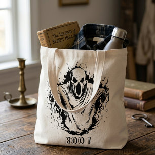 Spooky Gothic Halloween Ghost Tote Bag