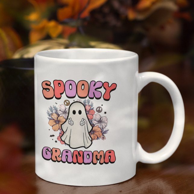 Spooky Grandma, Funny Halloween Ghost Coffee Mug (Creator Uploaded)