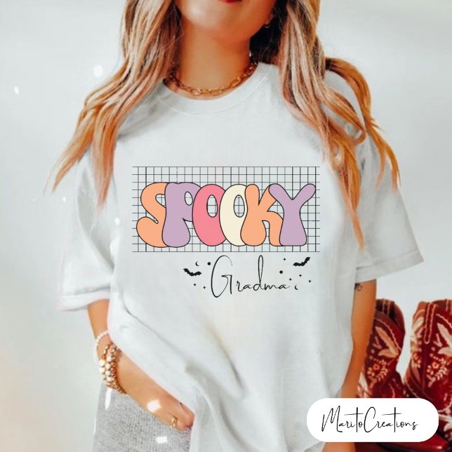 Spooky Grandma, Halloween Grandma,Retro Gradma,  T-Shirt (Creator Uploaded)