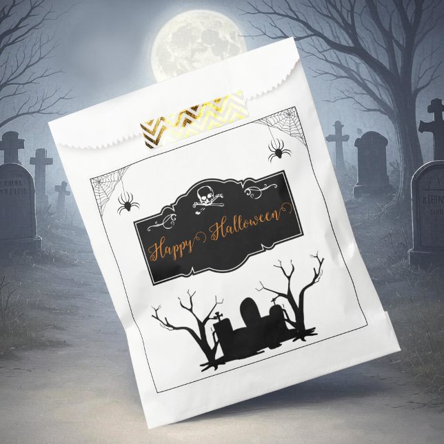 Spooky Graveyard Halloween Favour Bags (Spooky Graveyard Halloween Favor Bag)