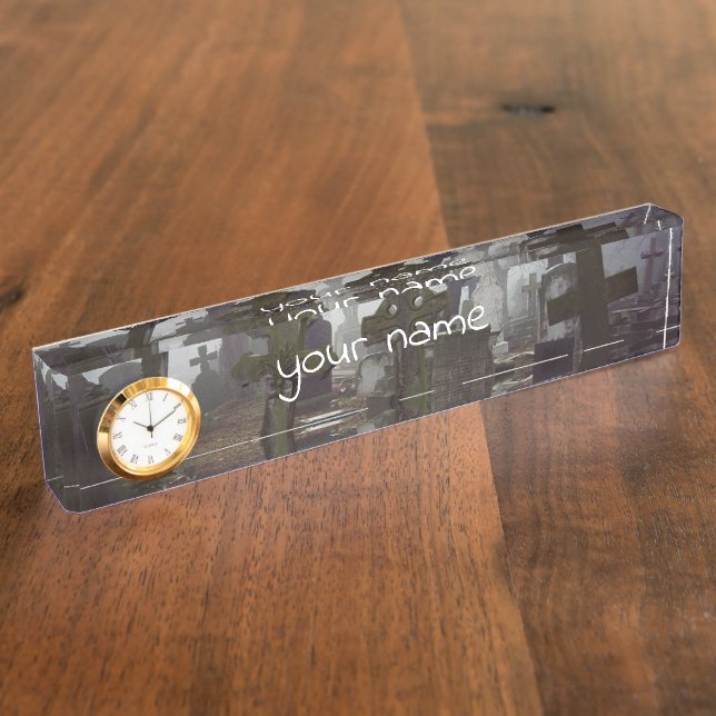 spooky graveyard nameplate (Side)