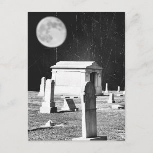 Spooky Graveyard Postcard