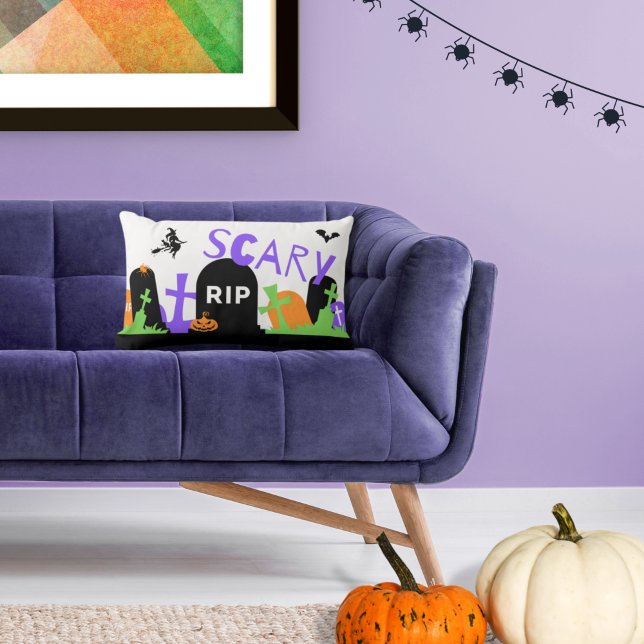 Spooky Graveyard Throw Pillow (Creator Uploaded)