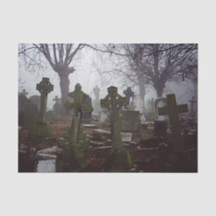 spooky graveyard tissue paper