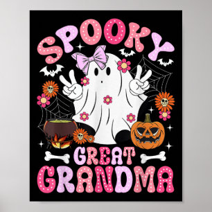 Spooky Great Grandma Halloween Great Grandmother G Poster