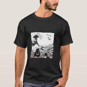 Spooky Great Wave by Hokusai T Shirt