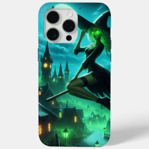 Spooky green aura Halloween witch iPhone 15 Pro Max Case