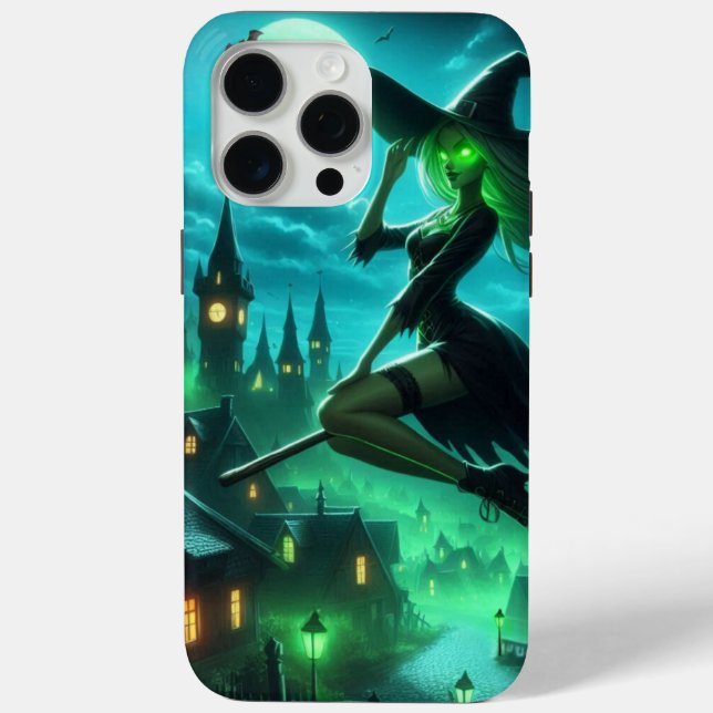 Spooky green aura Halloween witch Case-Mate iPhone Case (Back)