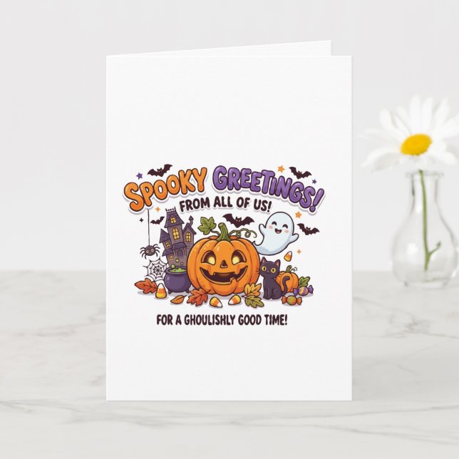 Spooky Greetings Halloween Party Card (Small Plant)