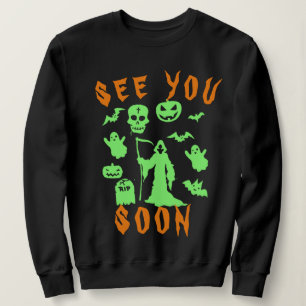 Spooky Grim Reaper Hoodie Halloween Sweatshirt