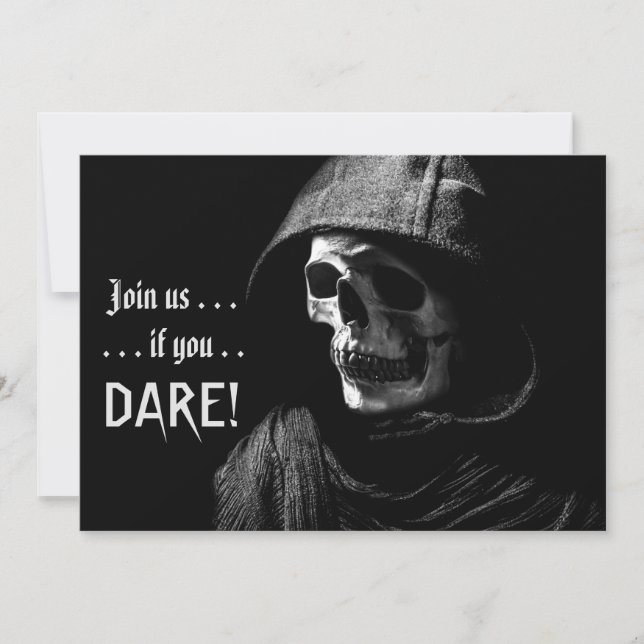 Spooky Grim Reaper Photography Halloween Party Invitation (Front)