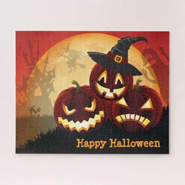 Spooky Halloween 16 x 20 Puzzle with Gift Box (Horizontal)