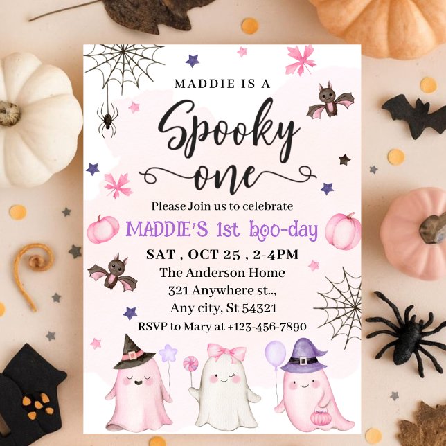 Spooky Halloween 1st Birthday Invitation (Creator Uploaded)