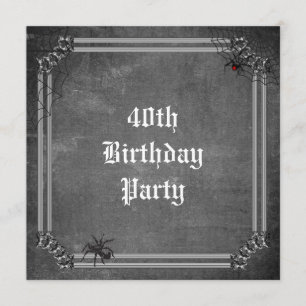 Spooky Halloween 40th Birthday Invitation