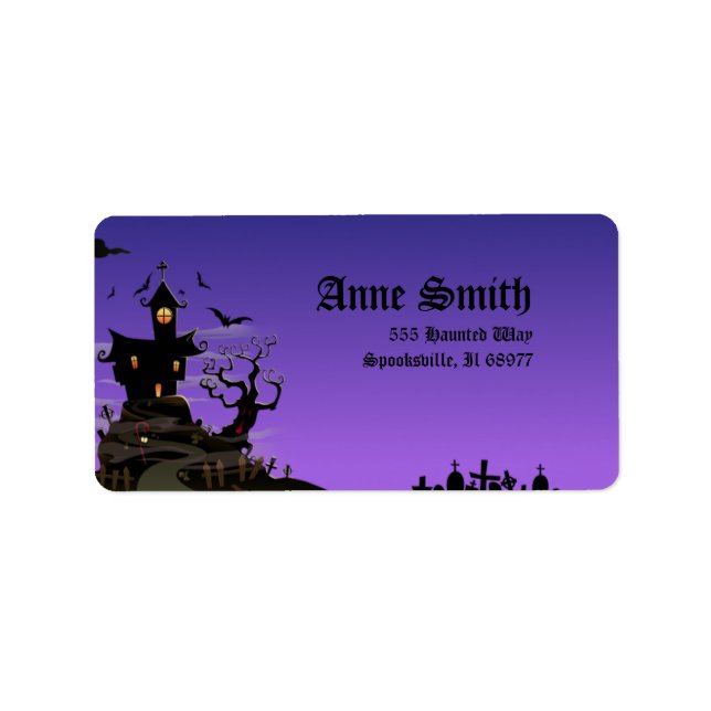 Spooky Halloween Address Labels (Front)