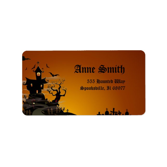 Spooky Halloween Address Labels (Front)