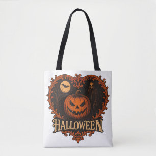 Spooky Halloween All-Over Print Shoulder Tote Bag