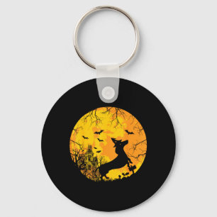 Spooky Halloween Animal Dog Breed Dachshund Key Ring