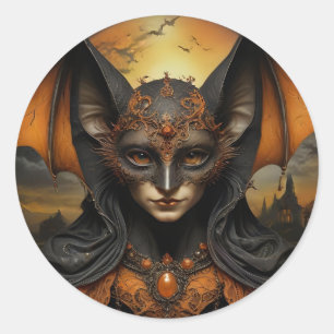 Spooky Halloween Animals in Disguise Classic Round Sticker