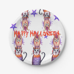 Spooky Halloween Art  Paper Plates