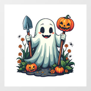 Spooky Halloween Autumn Gardening Ghost Pumpkin