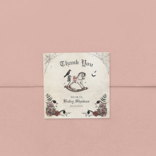 Spooky Halloween Baby Shower Thank You Square Sticker