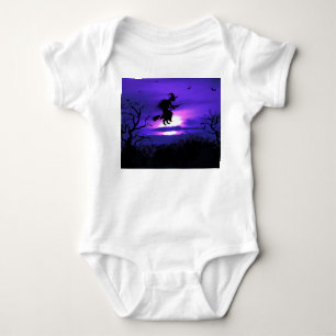 Spooky Halloween background design. Baby Bodysuit