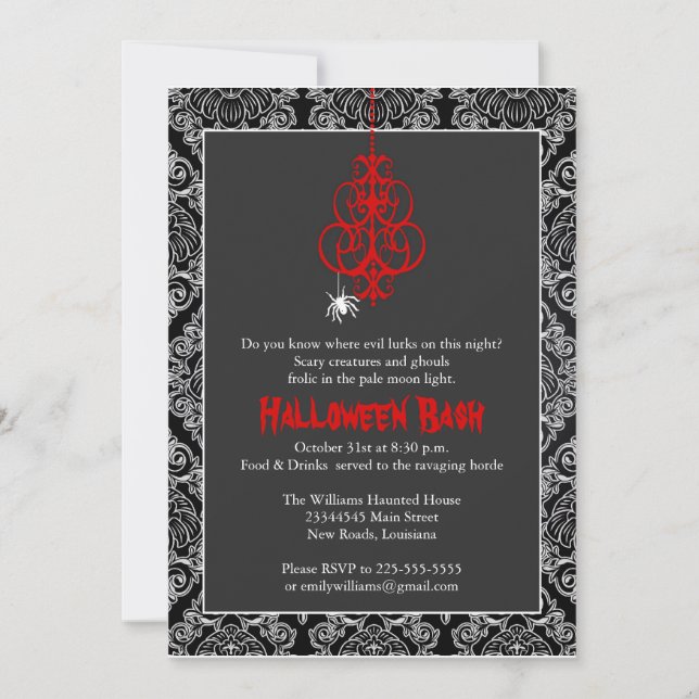 Spooky Halloween Bash Invitation (Front)