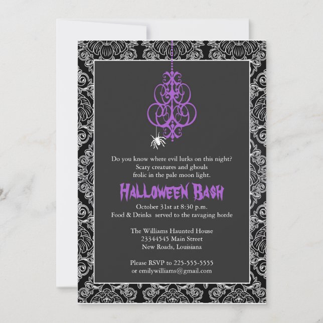 Spooky Halloween Bash Invitation (Front)