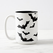 Spooky Halloween Bats Pattern Aesthetic Design