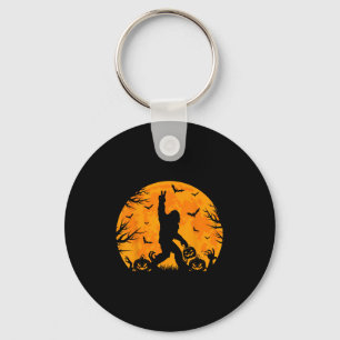 Spooky Halloween Bigfoot Pumpkin Funny Halloween S Key Ring