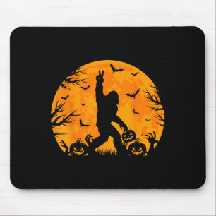 Spooky Halloween Bigfoot Pumpkin Funny Halloween S Mouse Pad