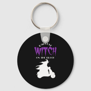 Spooky halloween biker - baddest witch on the key ring