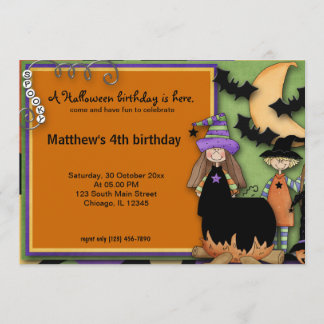 Spooky Halloween Birthday Invitation