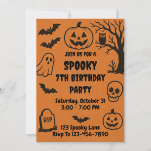Spooky Halloween Birthday Invitation