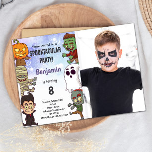 Spooky Halloween Birthday Invitation with Photo