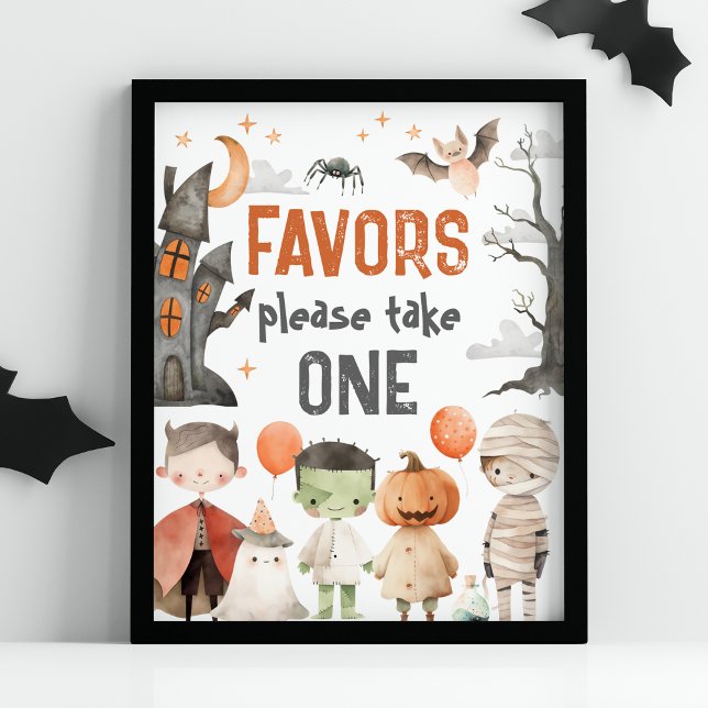 Spooky Halloween Birthday Party Favours Sign (Creator Uploaded)
