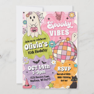 Spooky Halloween Birthday Party Invitation 