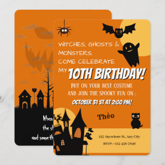Spooky Halloween Birthday Party Invitation