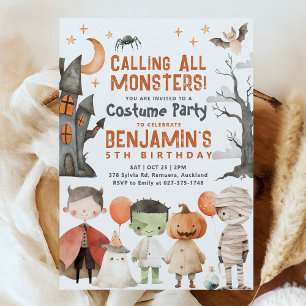 Spooky Halloween Birthday Party Invitation