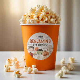 Spooky Halloween Birthday Party Stickers