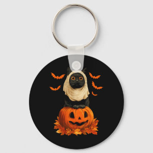 Spooky Halloween Black Cat Ghost Pumkin Bats Key Ring
