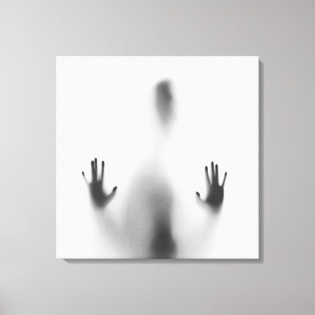 Spooky Halloween Body Shadow Canvas Print (Front)