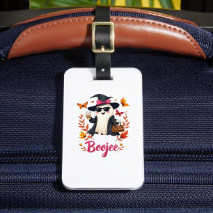 Spooky Halloween Boojee Sassy Classy Ghost Luggage Tag