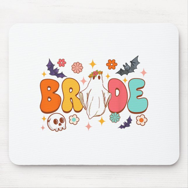Spooky Halloween Bride To Be Bachelorette Party Ma Mouse Pad (Front)